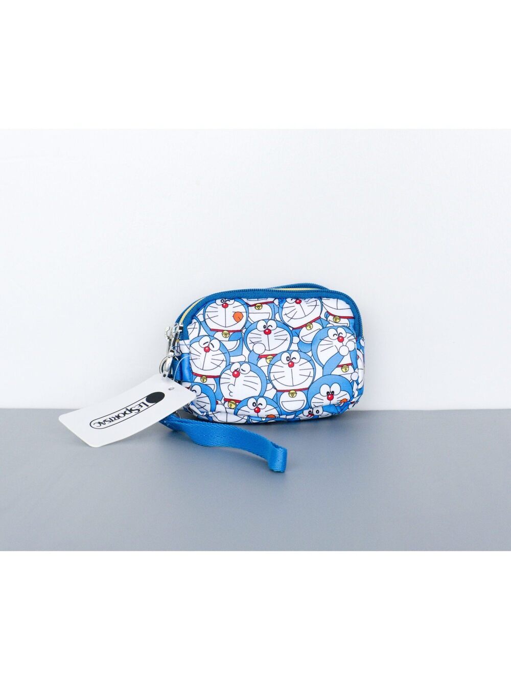 LeSportsac Doraemon 3 Zipper Wristlet Wallet Blue Pouch NWT
